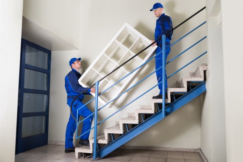 A clean storage unit with organized belongings for Swisscottage storage