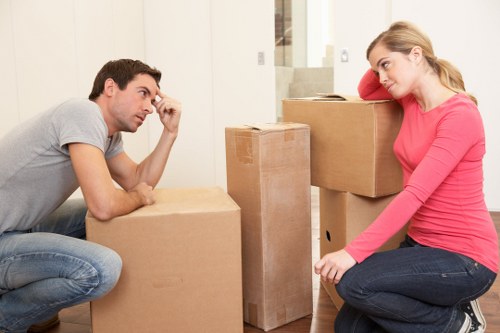 Carefully packed IT equipment for office removals in Swisscottage