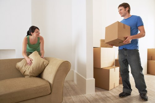 Professional movers handling access challenges during flat removals in Swisscottage